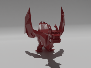 Lowpolydragon Model do druku 3D