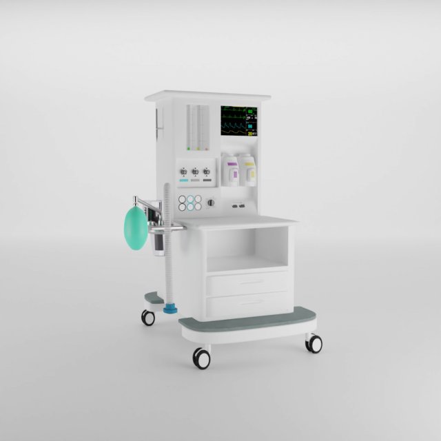 Anestesia Machine Modelo 3D .c4d .max .obj .3ds .fbx .stl .blend 