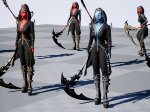 Succub with scythe Modello 3D
