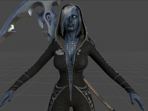 Succub with scythe Modello 3D