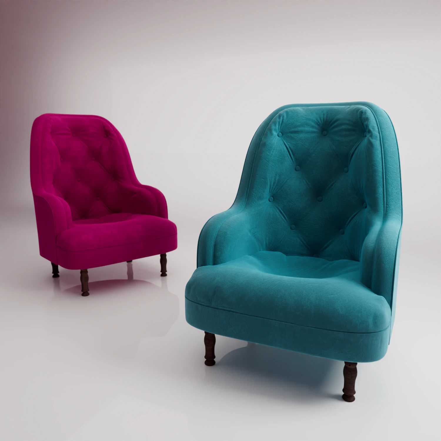 Classic armchair 3D Model .c4d .max .obj .3ds .fbx .stl .blend