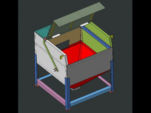 Special purpose machine Buttermilk machine reverse engineering plant modelling drafting 3D मॉडल
