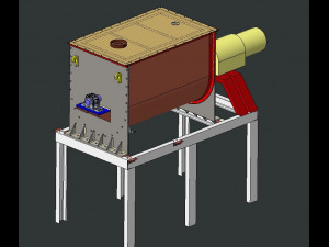 Special purpose machine Buttermilk machine reverse engineering plant modelling drafting 3D मॉडल