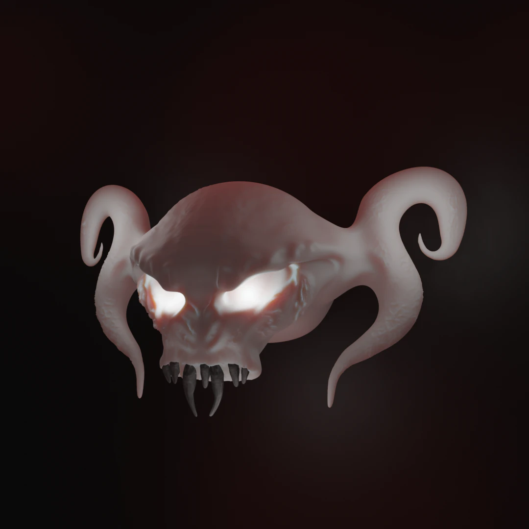 Страшний череп 3D Модель .c4d .max .obj .3ds .fbx .stl .blend 