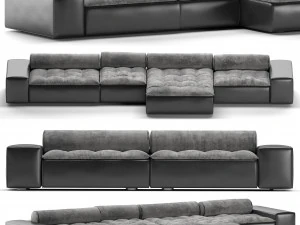 박스터 마이애미 롤 소파 3D 모델