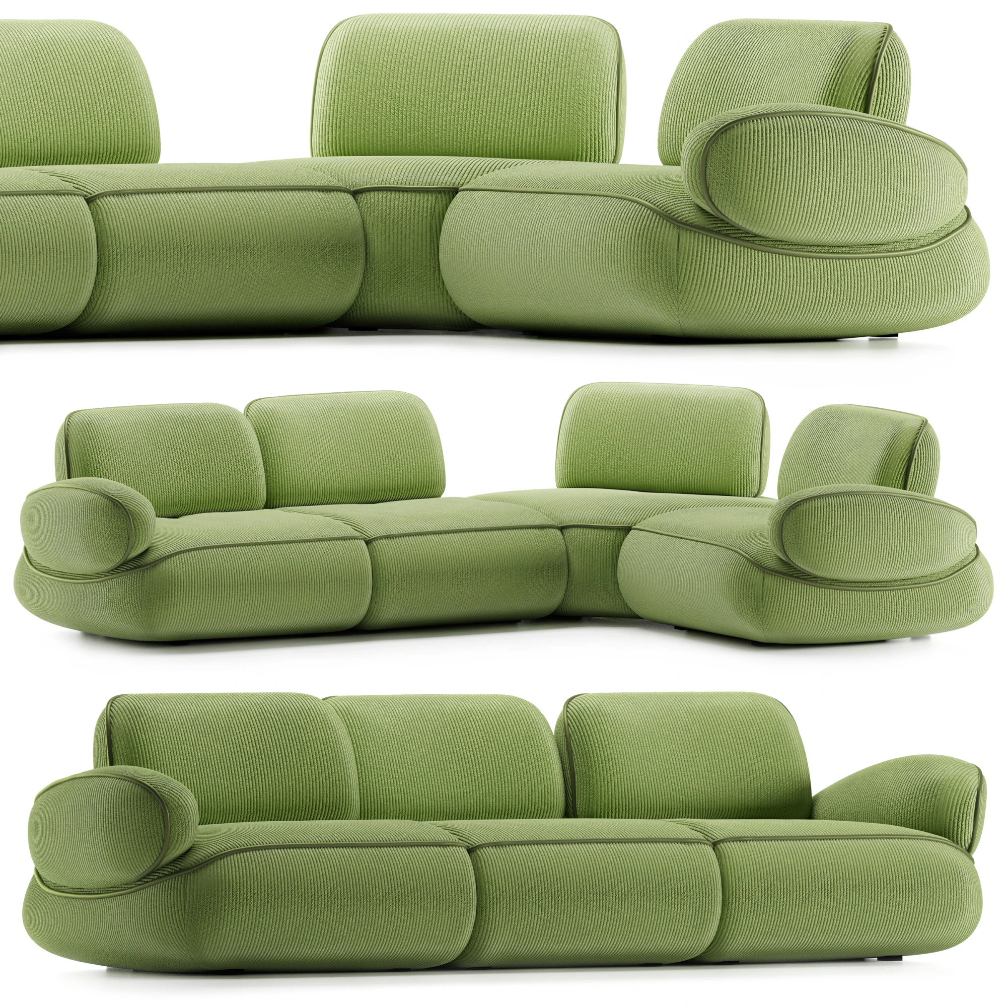 Natuzzi Snail Sofa 3D Model .c4d .max .obj .3ds .fbx .stl .blend 