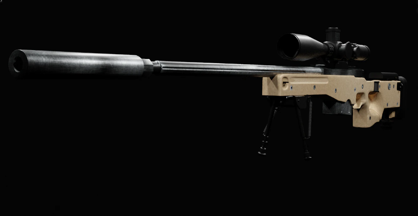 Awm sniper rifle 3D Model .c4d .max .obj .3ds .fbx .stl .blend 