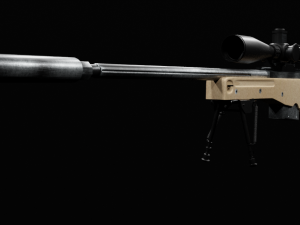 Awm sniper rifle 3D 模型