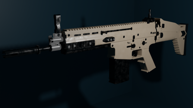 Scar h assault rifle Modelo 3D .c4d .max .obj .3ds .fbx .stl .blend 