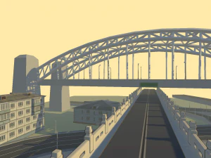 Cartoon-Br&uuml;cke 3D Modell