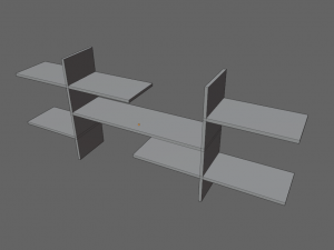 Wooden shelf Model 3D