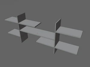 Wooden shelf 3D Model