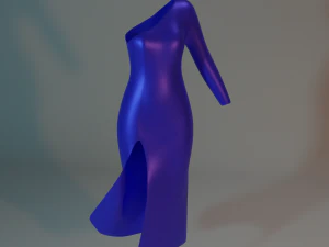एक कंधे वाली पोशाक 3D मॉडल