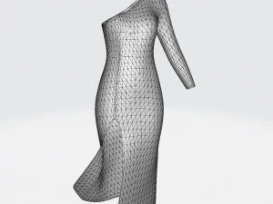 Dress One Shoulder 3D Model