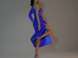Dress One Shoulder 3D Модель