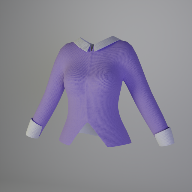 Female Shirt 3D Model .c4d .max .obj .3ds .fbx .stl .blend 
