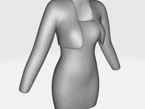 Jacket and short dress 3D Model