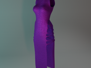 Long dress with splitted sides Modelo 3D