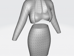 Female Clothes Costume 3D Модель