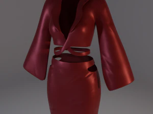 스커트가 달린 재킷 3D 모델