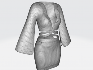 A jacket with a skirt 3D Model