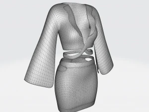 스커트가 달린 재킷 3D 모델