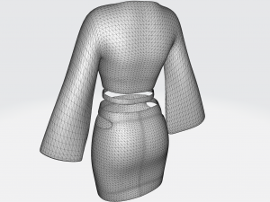 A jacket with a skirt 3D Model