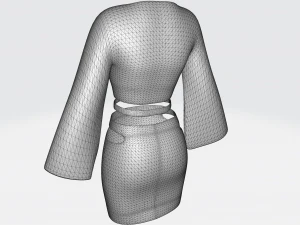 스커트가 달린 재킷 3D 모델