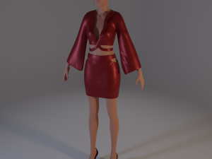 A jacket with a skirt 3D Model
