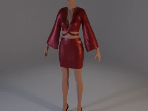 스커트가 달린 재킷 3D 모델