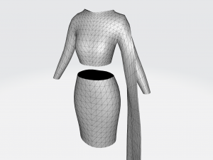 One Long Sleeve Model 3D