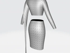 긴 소매 1개 3D 모델