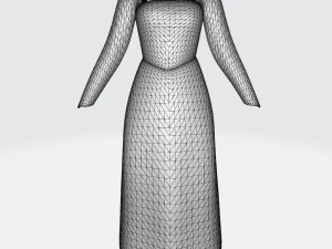 피오나스 드레스 3D 모델