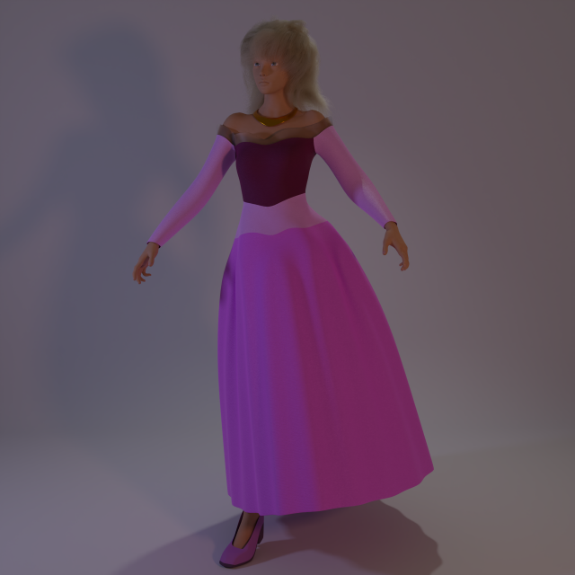 Auroras dress 3D 모델 .c4d .max .obj .3ds .fbx .stl .blend 