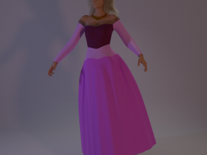 Auroras dress 3D Model