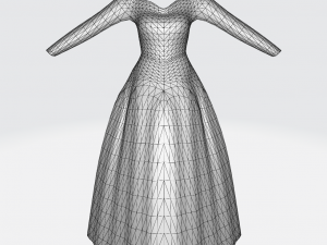 Auroras dress 3D 모델