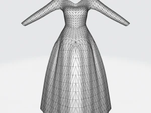 Auroras dress 3D Model