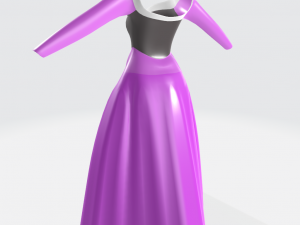 Auroras dress 3D 모델