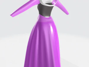 Auroras dress 3D Model