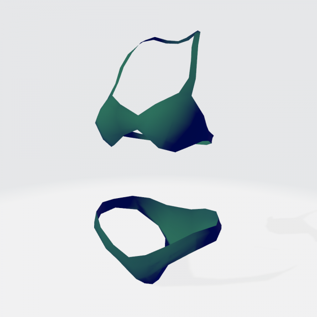 Simple female swimsuit 3D 모델 .c4d .max .obj .3ds .fbx .stl .blend 