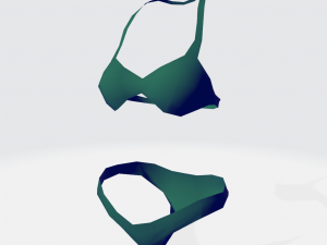 Simple female swimsuit 3D Model