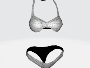 심플한 여성 수영복 3D 모델