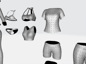 Female clothes pack 3D-Modell