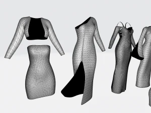 Female clothes pack 3D Model