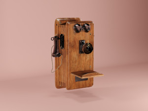Old telephone asset - Low-poly 3D 模型