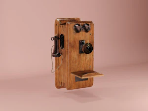 오래된 전화 자산 - 로우 폴리 3D 모델