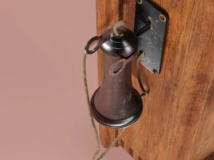 Old telephone asset - Low-poly 3D Model