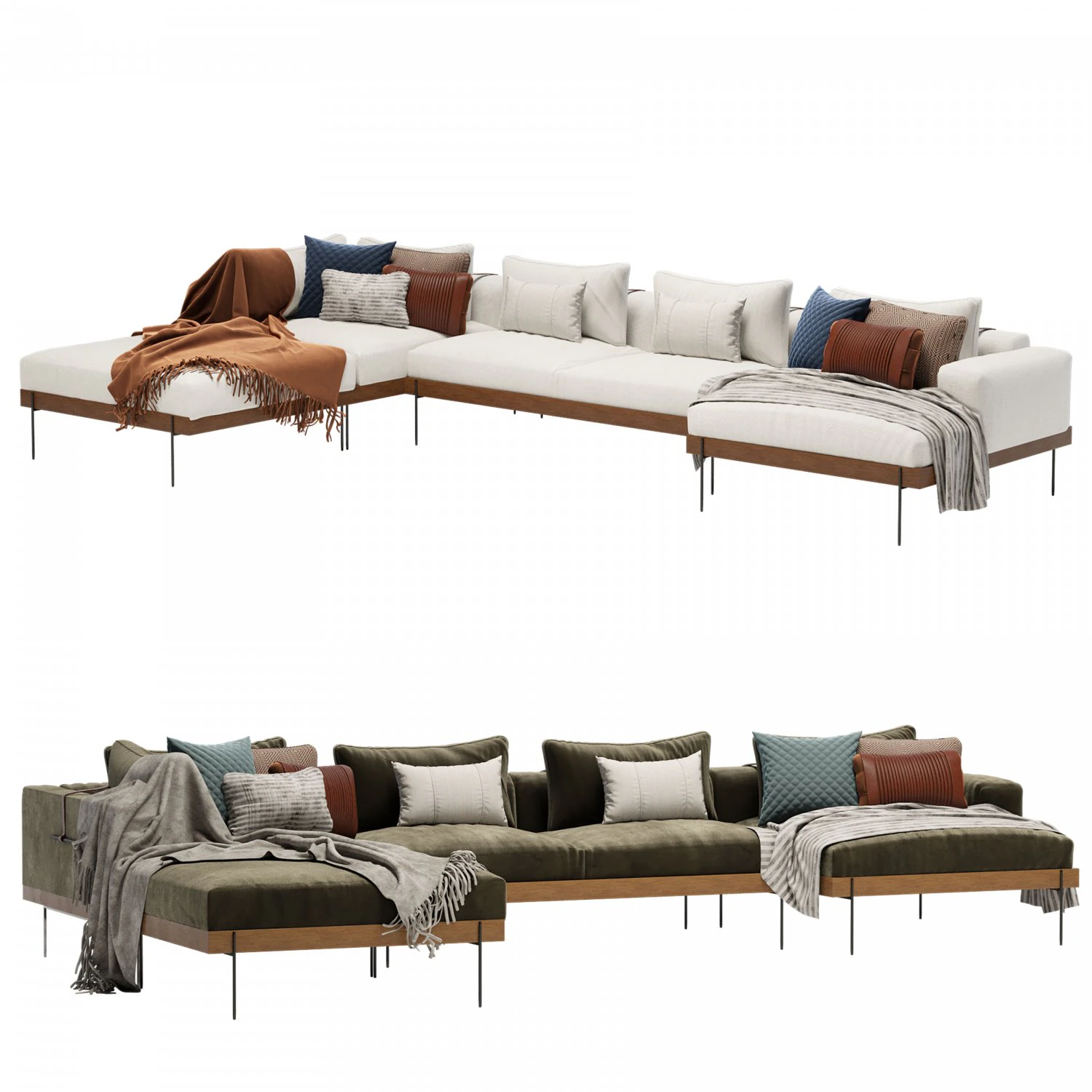 RIVERA SOFA SECTIONAL 3D Model .c4d .max .obj .3ds .fbx .stl .blend 