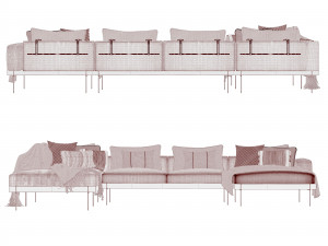RIVERA SOFA SECTIONAL 3D Model