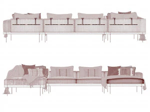RIVERA SOFA SECTIONAL 3D Model
